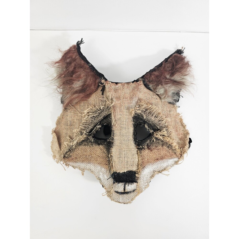 Fox Face Mask Folk Art Handmade Replica Prop Halloween Cosplay